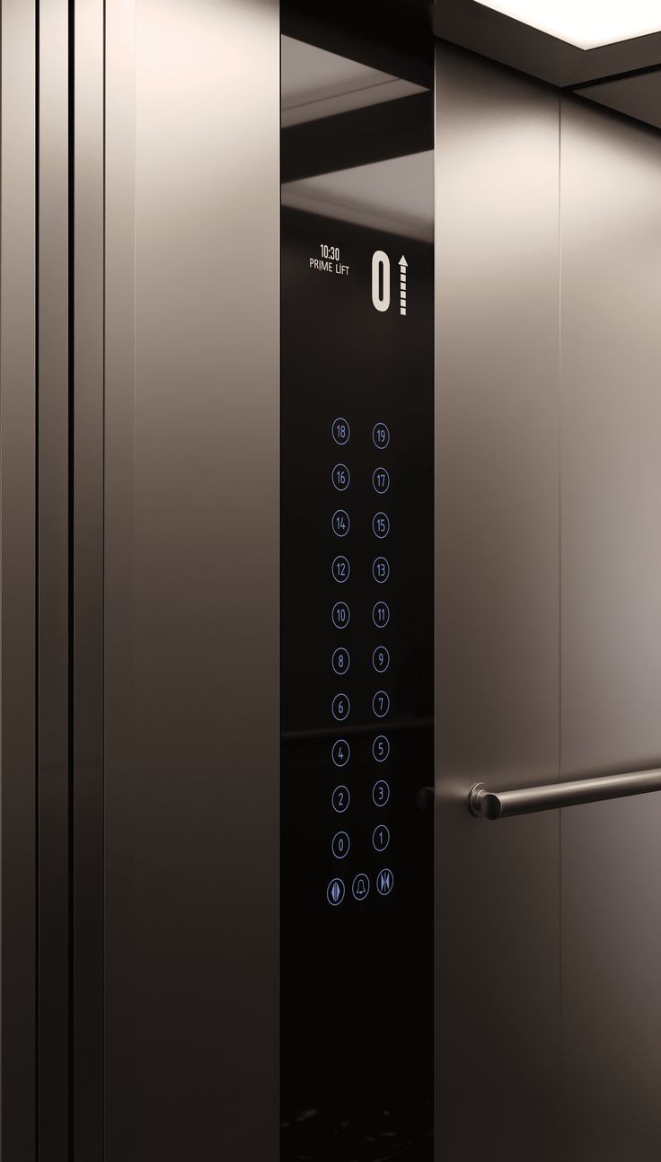 Multi-storey building representing landing operating panel applications