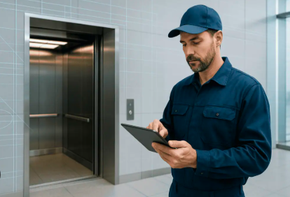 Modern commercial buildings representing growing vertical transportation needs