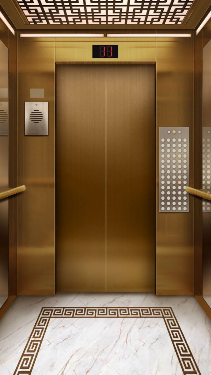 Modern architectural entrance representing elevator door design