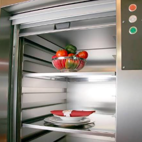 Kitchen service area representing compact service lift applications